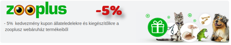 -5% kedvezmény kupon a Zooplus.hu rendeléshez